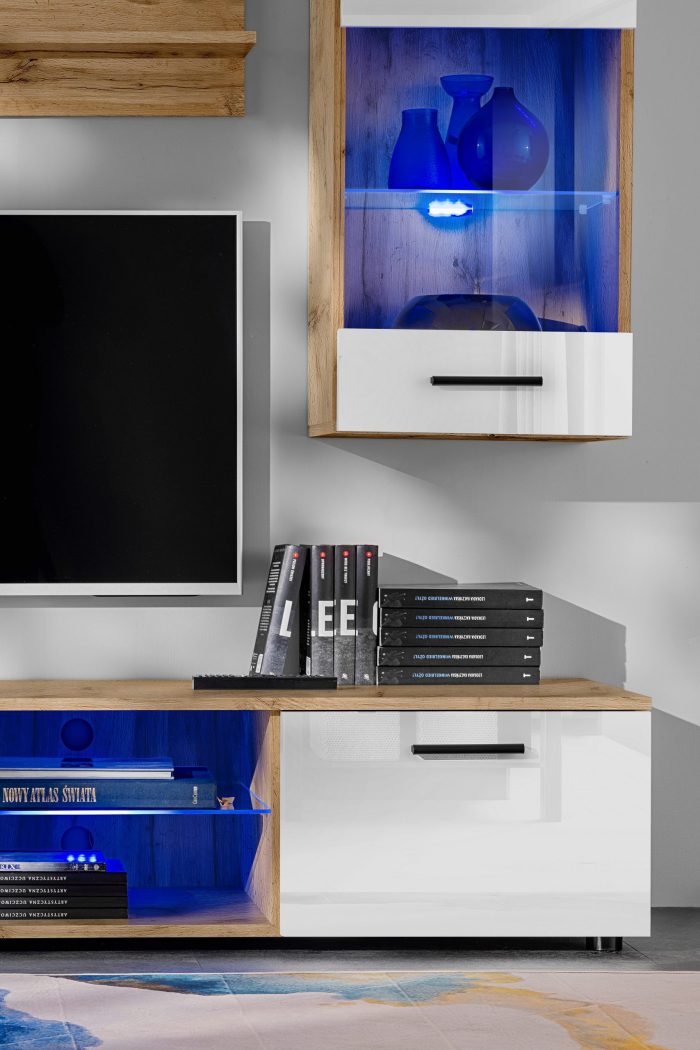 Zestaw Mebli RTV Varallo, Biały/Wotan - obrazek 7