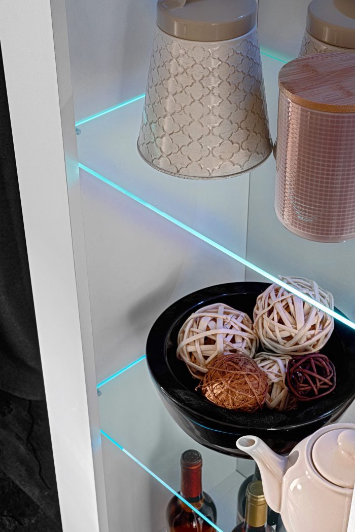 Witryna Tivoli, Biały/Biały Oświetlenie LED RGB - obrazek 7