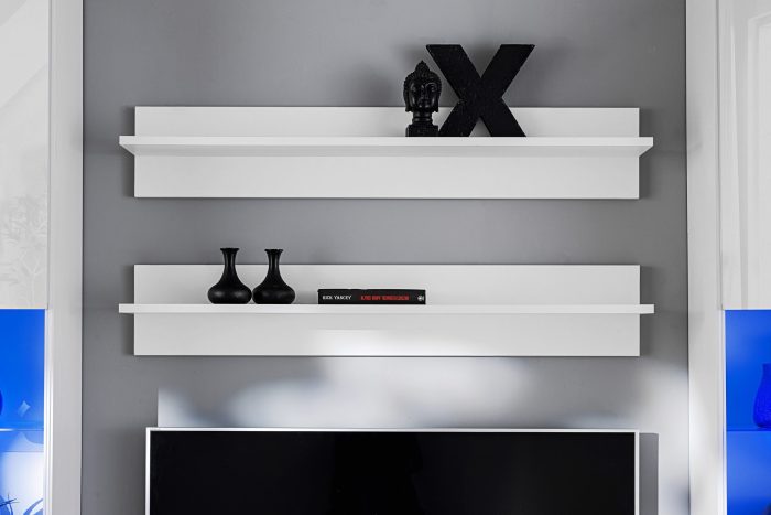 Zestaw Mebli RTV Varallo, Biały/Biały Oświetlenie LED Niebieskie - obrazek 5