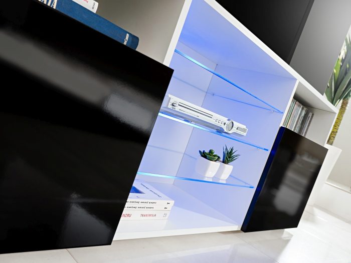 Szafka RTV Urbino, Czarny/Biały - obrazek 5