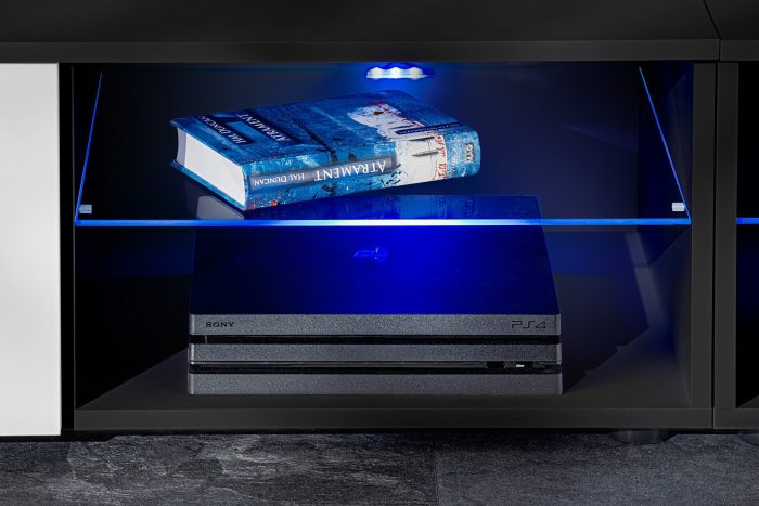 Zestaw Mebli RTV Varallo, Biały/Czarny - obrazek 4