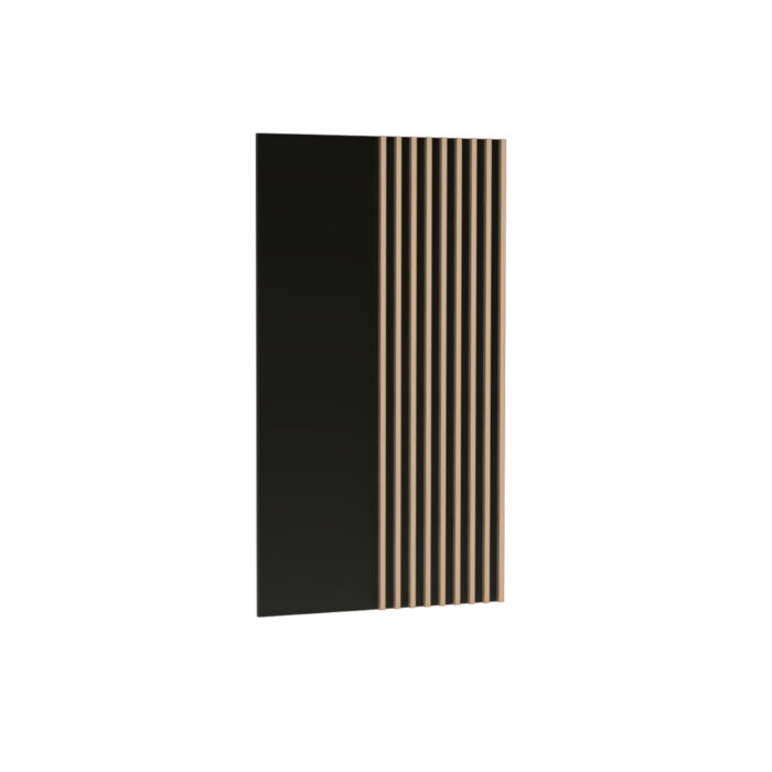 Panel Naścienny NAKUSP - Czarny - Lamele - 80 x 138 x 4 cm - obrazek 1