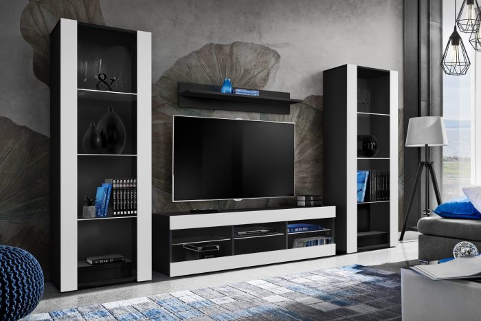 Zestaw Mebli RTV Tivoli Grande, Biały/Czarny - obrazek 2