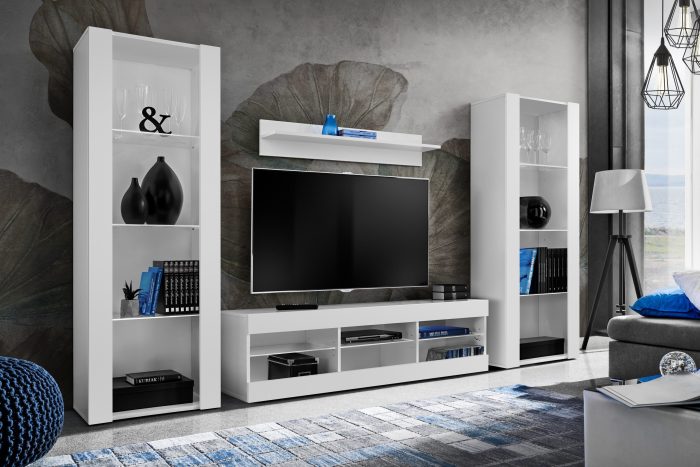 Zestaw Mebli RTV Tivoli Grande, Wotan/Biały - obrazek 2