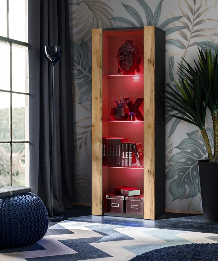 Witryna Tivoli, Wotan/Czarny Oświetlenie LED RGB - obrazek 2