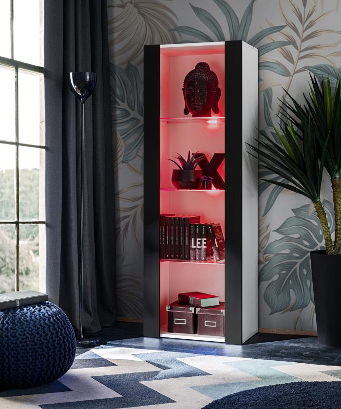 Witryna Tivoli, Czarny/Biały Oświetlenie LED RGB - obrazek 2