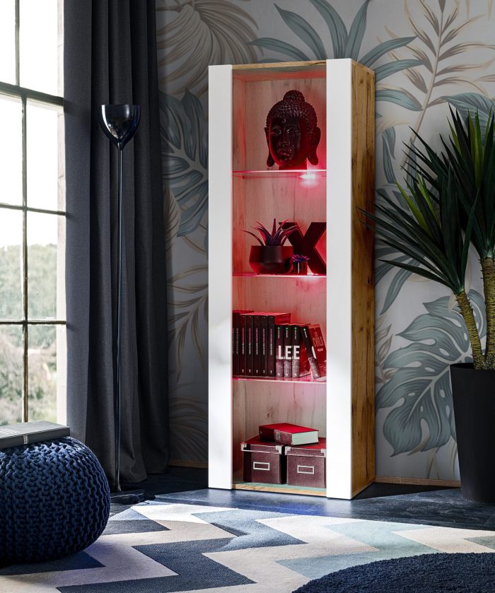 Witryna Tivoli, Biały/Wotan Oświetlenie LED RGB - obrazek 2