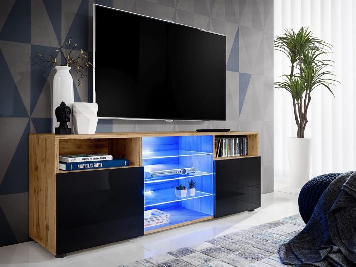 Szafka RTV Urbino, Czarny/Wotan - obrazek 2