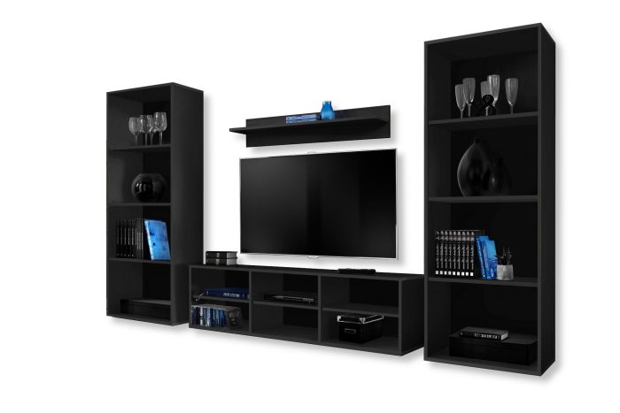 Taranto-Grande-Black-biale_tlo-1.jpg Zestaw Mebli RTV Taranto Grande, Czarny - obrazek 1