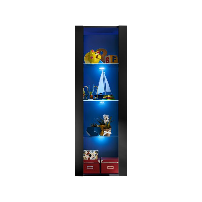 Witryna Tivoli, Czarny/Czarny Oświetlenie LED Niebieskie - obrazek 4