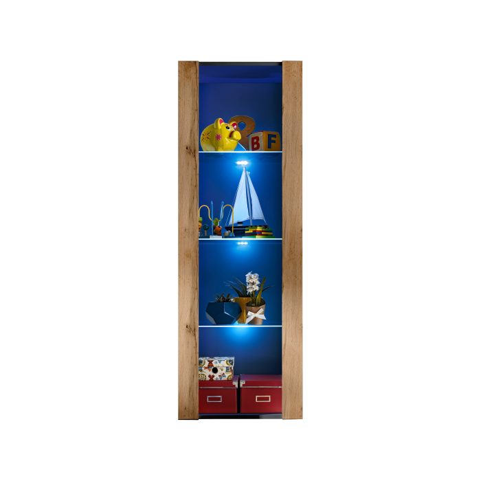 Witryna Tivoli, Wotan/Czarny Oświetlenie LED Niebieskie - obrazek 4