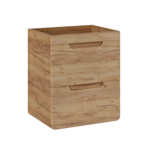 Szafka wisząca pod umywalkę ARVIDA - kolor dębowy - 2 szuflady - 60 x 59 x 46 cm