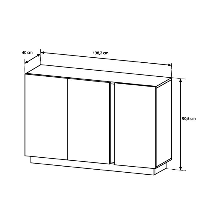 Komoda ANDEBU KOM2 - Dąb - Szary Grafit - Cichy Domyk - obrazek 2