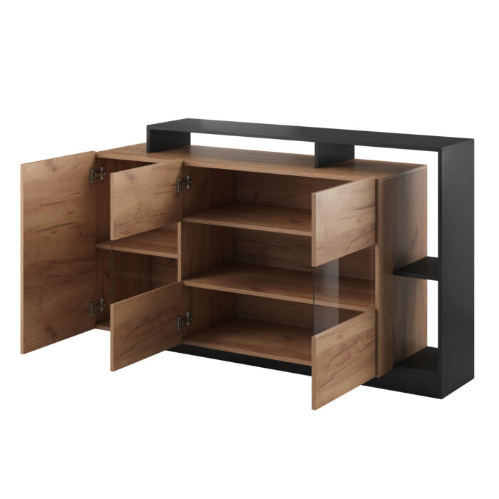 Komoda ALVDAL - Dąb - Antracyt - Bezuchwytowa - obrazek 4