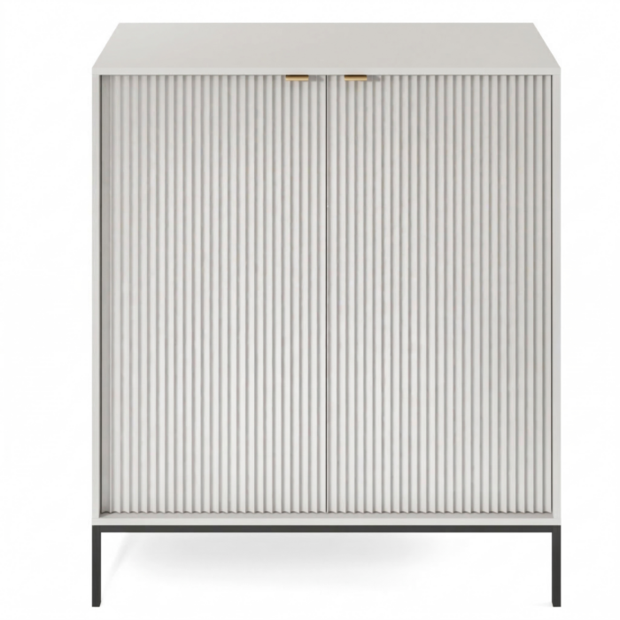 Komoda NANAIMO K104 - Szary - Złote Uchwyty - Szerokość 104 cm, Wysokość 125 cm, Głębokość 39 cm - obrazek 6