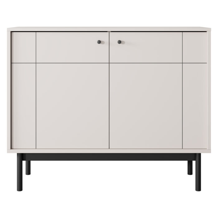 Komoda DIEPPE - Kashmir - Metalowe Uchwyty - Drewniane Nogi - Szerokość 104 cm, Wysokość 83 cm, Głębokość 39 cm - obrazek 7