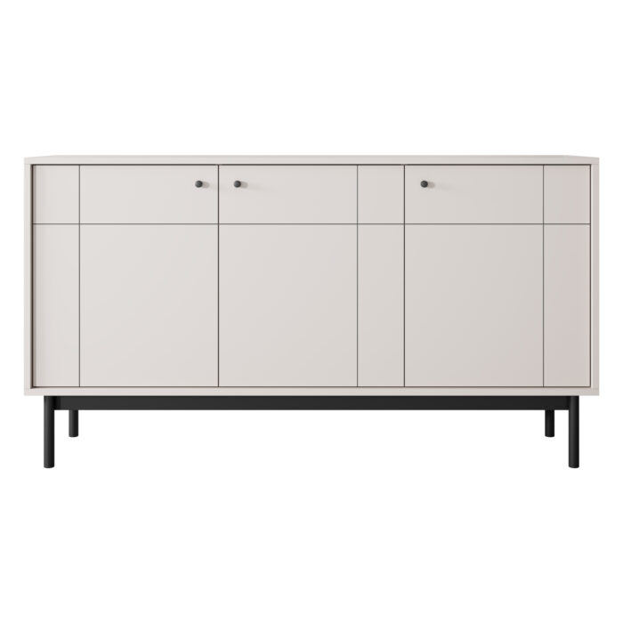 Komoda DIEPPE – kaszmir – metalowe uchwyty – drewniane nogi – szerokość 154 cm, wysokość 83 cm, głębokość 39 cm - obrazek 7