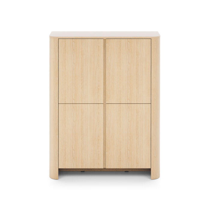 Komoda AMOS K103 - Dąb - Zaokrąglona - Cichy Domyk - Szerokość 103 cm, Wysokość 132 cm, Głębokość 39 cm - obrazek 7