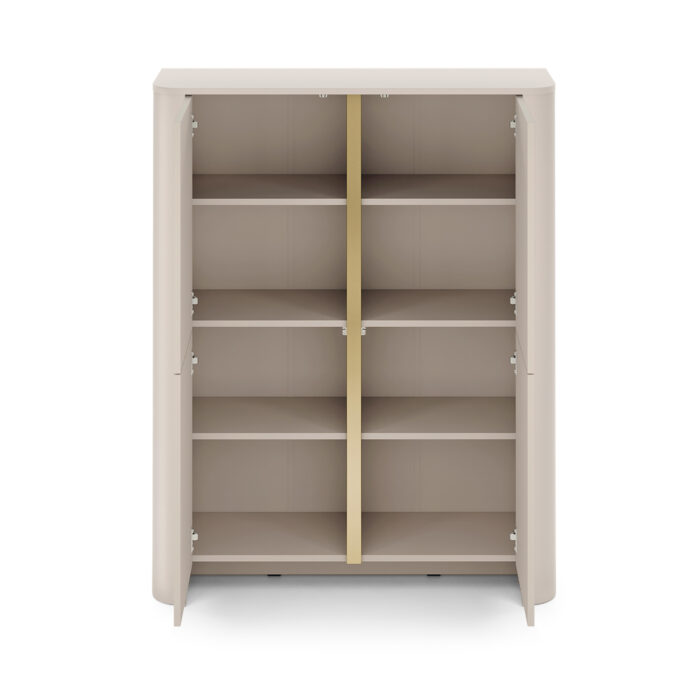 Komoda AMOS K103 - Kashmir - Zaokrąglona - Cichy Domyk - Szerokość 103 cm, Wysokość 132 cm, Głębokość 39 cm - obrazek 4