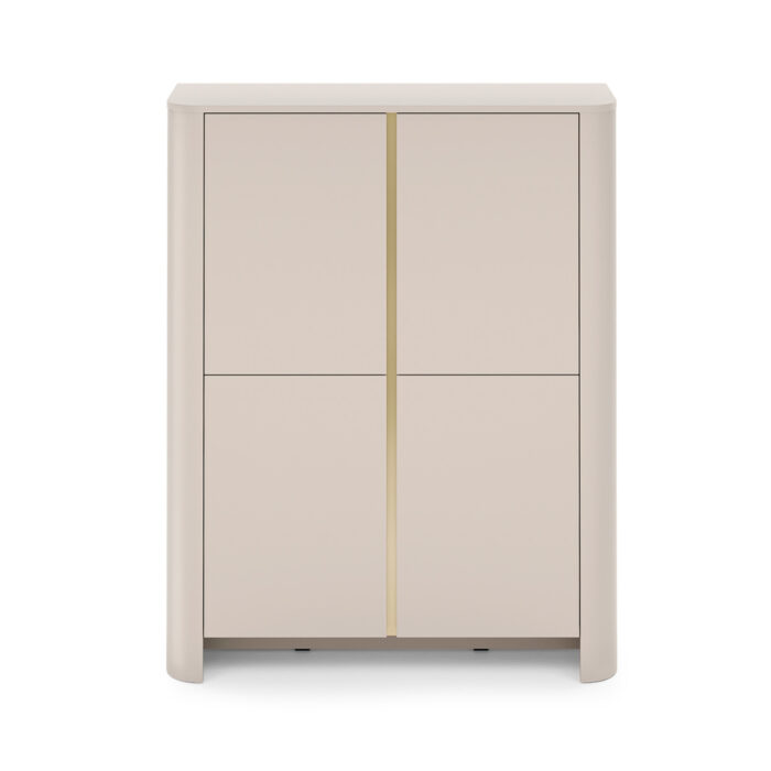 Komoda AMOS K103 - Kashmir - Zaokrąglona - Cichy Domyk - Szerokość 103 cm, Wysokość 132 cm, Głębokość 39 cm - obrazek 7