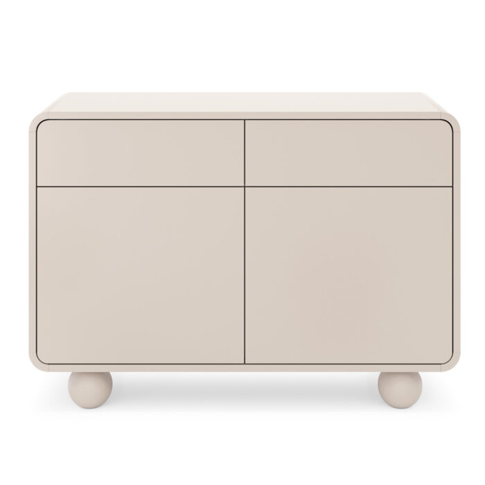 Komoda KAMLOOPS KSZ108 – kaszmir – zaokrąglona – 2 szuflady – szerokość 108 cm, wysokość 75 cm, głębokość 39 cm - obrazek 7