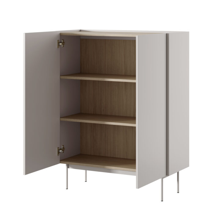 Komoda Kelowna KD97 - Kaszmir, Dąb - Szerokość 97 cm, Wysokość 122 cm, Głębokość 37 cm - obrazek 4