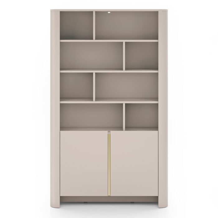 Regał Stojący Wysoki AMOS - Kaszmir - Zaokrąglony - Cichy Domyk - Szerokość 103 cm, Wysokość 170 cm, Głębokość 39 cm - obrazek 7