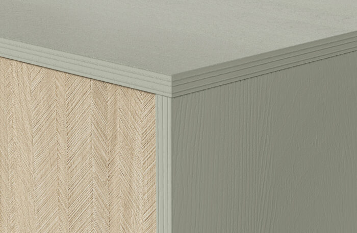 Szafka pod telewizor Tofino - Dąb - Zielony - Metalowe Uchwyty - Drewniane Nogi - Szerokość 158 cm, Wysokość 52 cm, Głębokość 38 cm - obrazek 13