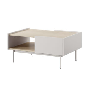 Coffee Table Kelowna - Kashmir, Oak - Two Drawers - Width 97 cm, Height 45 cm, Depth 65 cm