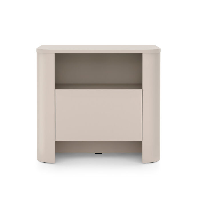 Nocna Szafka AMOS - Kaszmir - Zaokrąglona - Cichy Domyk - Szuflada - Szerokość 58 cm, Wysokość 52 cm, Głębokość 39 cm - obrazek 7