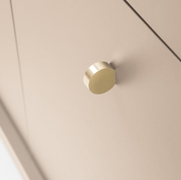 Toaletka MONCTON - Beige - Metalowe Uchwyt - 2 Szuflady - Szerokość 104 cm, Wysokość 77 cm, Głębokość 50 cm - obrazek 7