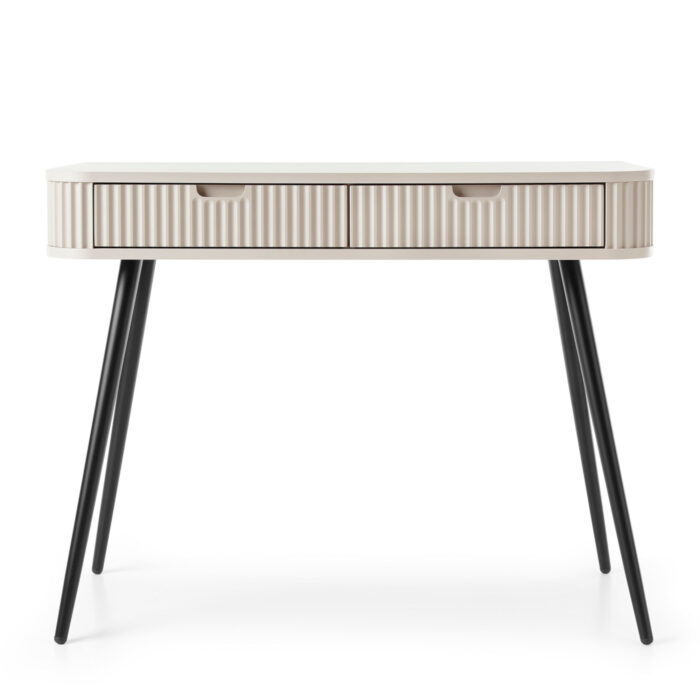 Toaletka MORDEN – Kaszmir – Ryflowane Fronty – 2 Szuflady – Szerokość 103 cm, Wysokość 80 cm, Głębokość 49 cm - obrazek 7