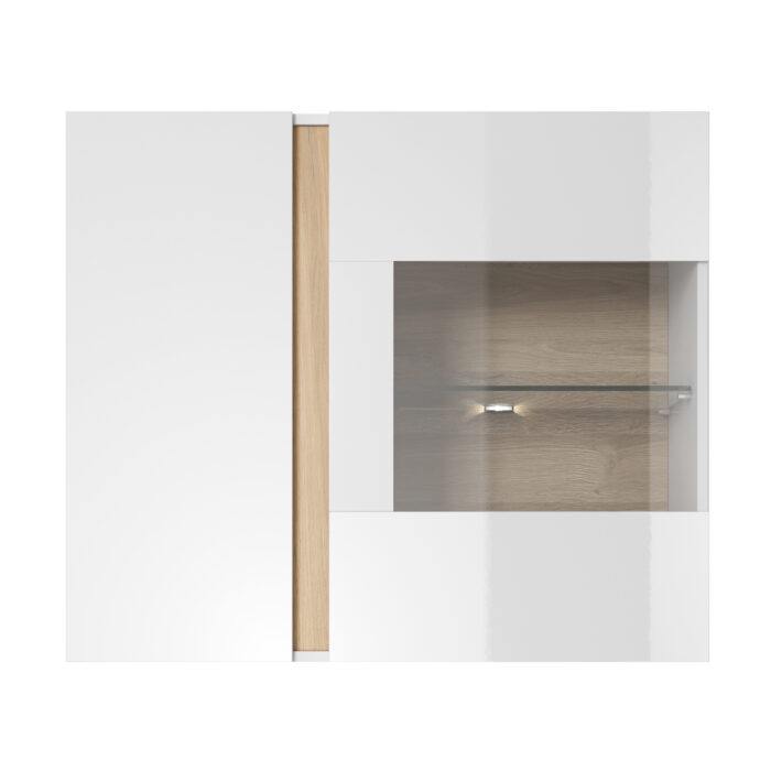 Szafka Wisząca ANDEBU - Dąb - Biały Mat i Połysk - Cichy Domyk - obrazek 6