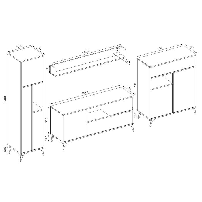 Zestaw Mebli RTV Orvieto SET - obrazek 3