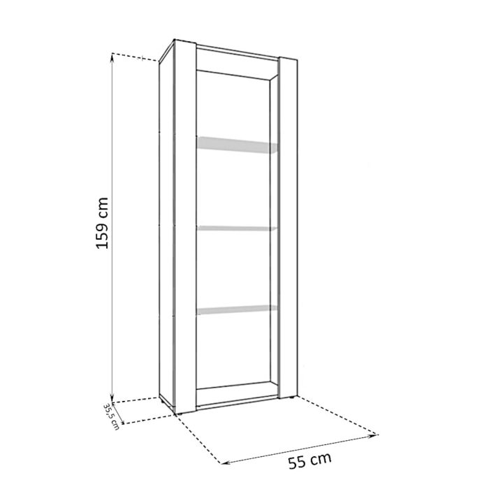 Witryna Tivoli, Czarny/Czarny - obrazek 3